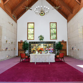 Mausoleum Entombment with niche indoor spaces for urns